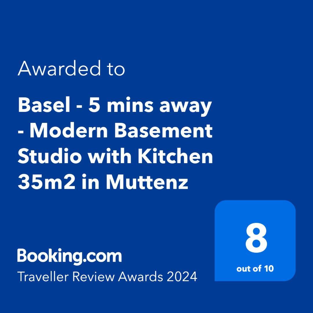 Basel - 5 Mins Away - Modern Basement Studio With Kitchen 35M2 In Muttenz Bagian luar foto